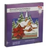 Diamond-Painting-Aufstellkarte, Kirche im Schnee, 16,3cm x 16cm, inkl. Umschlag & Werkzeug