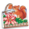 Diamond-Painting-Aufstellkarte, Rotkehlchen mit Eichhörnchen, 16,3cm x 16cm, inkl. Zubehör