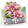 Diamond-Painting-Aufstellkarte, Orchideen - Alles Gute!, 16,3cm x 16cm, inkl. Zubehör