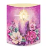 Diamond-Painting-Aufstellkarte mit LED-Licht, Kerze mit Blumen 2, inkl. Timer