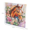 Diamond-Painting-Bild auf Keilrahmen, Pferd mit Blumen, 30cm x 30cm, inkl. Werkzeug