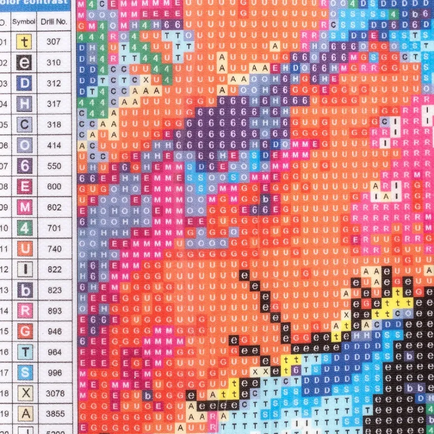 Diamond-Painting-Bild, Auge multicolor, 35cm x 25cm, inkl. Werkzeug