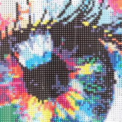 Diamond-Painting-Bild, Auge multicolor, 35cm x 25cm, inkl. Werkzeug