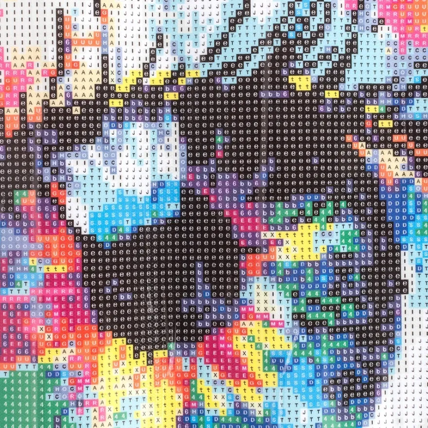 Diamond-Painting-Bild, Auge multicolor, 35cm x 25cm, inkl. Werkzeug