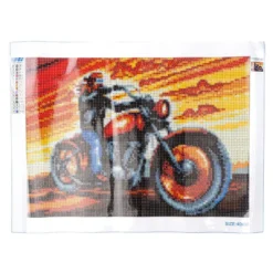 Diamond-Painting-Bild, Biker, 25cm x 35cm, inkl. Werkzeug