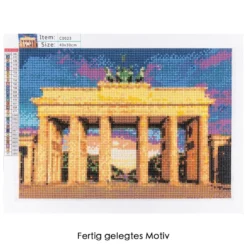 Diamond-Painting-Bild, Brandenburger Tor, 35cm x 25cm, inkl. Werkzeug