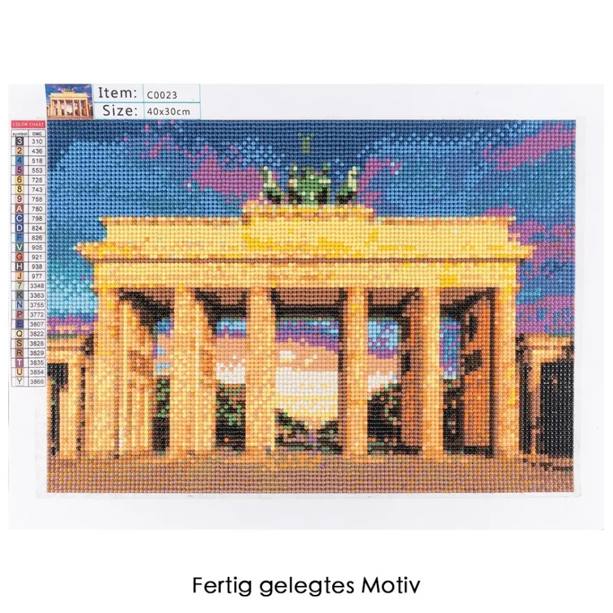 Diamond-Painting-Bild, Brandenburger Tor, 35cm x 25cm, inkl. Werkzeug