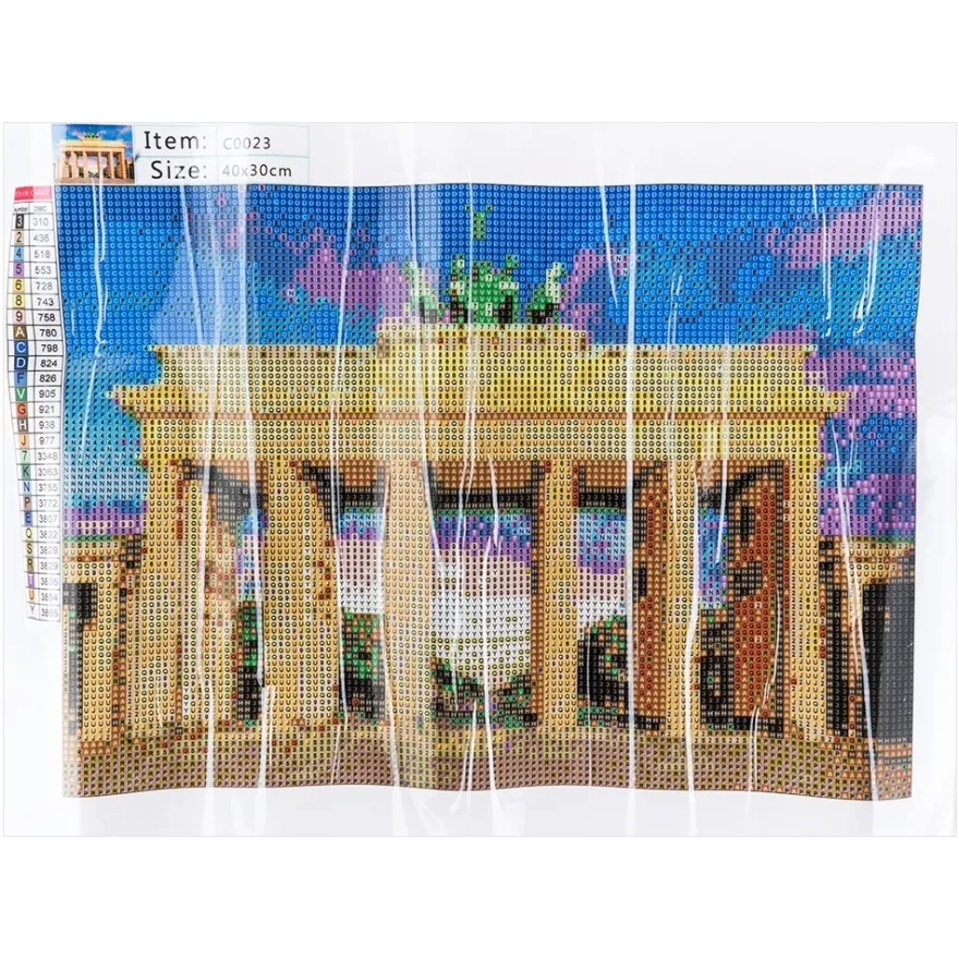 Diamond-Painting-Bild, Brandenburger Tor, 35cm x 25cm, inkl. Werkzeug
