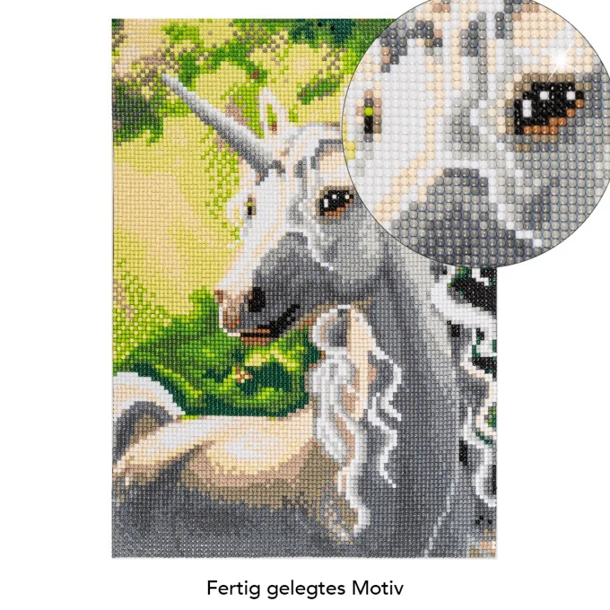 Diamond-Painting-Bild, Einhorn, 25cm x 35cm, inkl. Werkzeug