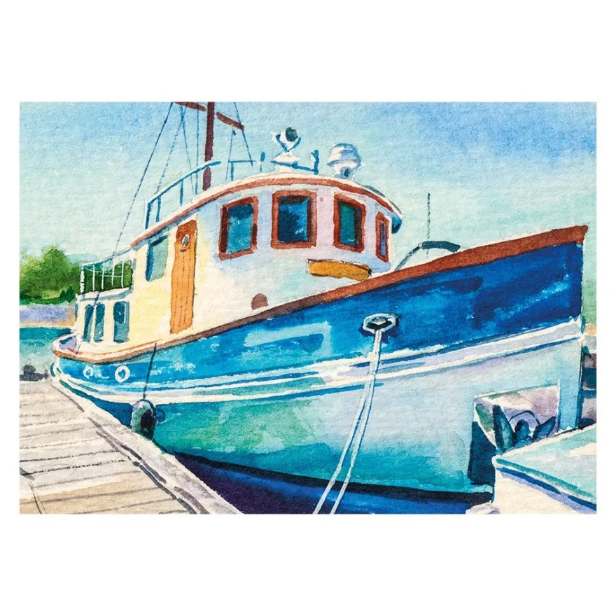 Diamond-Painting-Bild, Fischkutter, 25cm x 35cm, inkl. Werkzeug