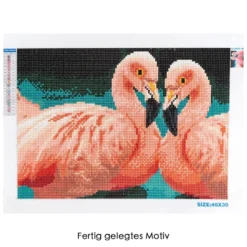 Diamond-Painting-Bild, Flamingos, 25cm x 35cm, inkl. Werkzeug
