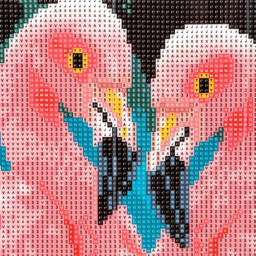 Diamond-Painting-Bild, Flamingos, 25cm x 35cm, inkl. Werkzeug