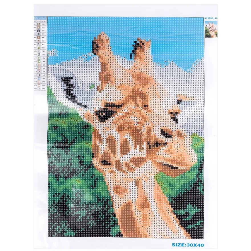 Diamond-Painting-Bild, Giraffe, 25cm x 35cm, inkl. Werkzeug