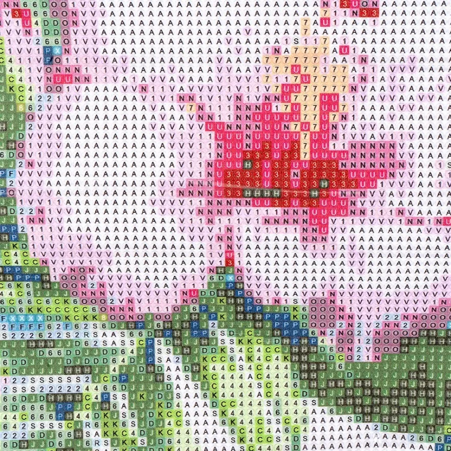 Diamond-Painting-Bild, Hibiskus, 25cm x 35cm, inkl. Werkzeug