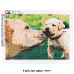 Diamond-Painting-Bild, Hundefamilie, 35cm x 25cm, inkl. Werkzeug