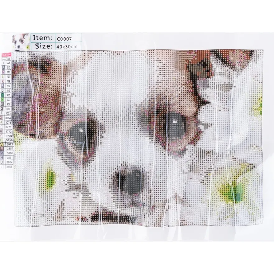 Diamond-Painting-Bild, Hundewelpe, 35cm x 25cm, inkl. Werkzeug