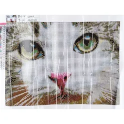 Diamond-Painting-Bild, Katze, 35cm x 25cm, inkl. Werkzeug