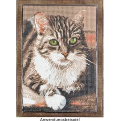 Diamond-Painting-Bild, Katze 2, 25cm x 35cm, inkl. Werkzeug