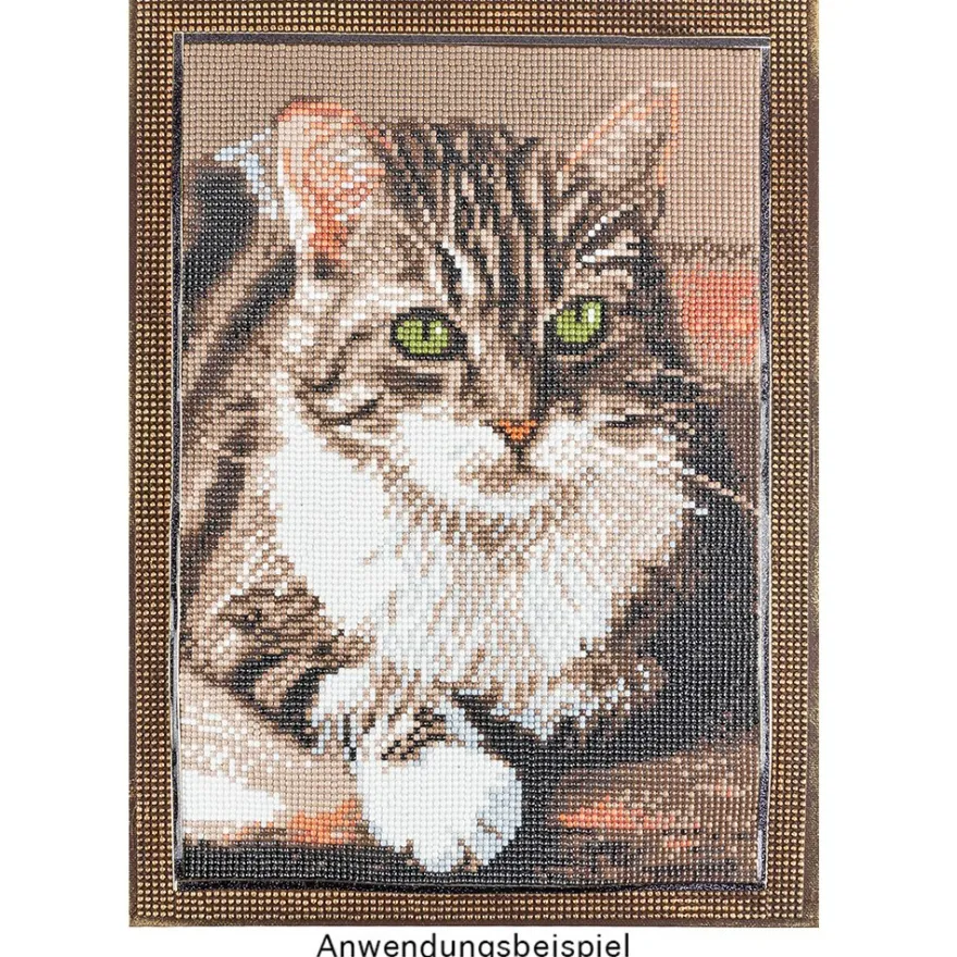 Diamond-Painting-Bild, Katze 2, 25cm x 35cm, inkl. Werkzeug