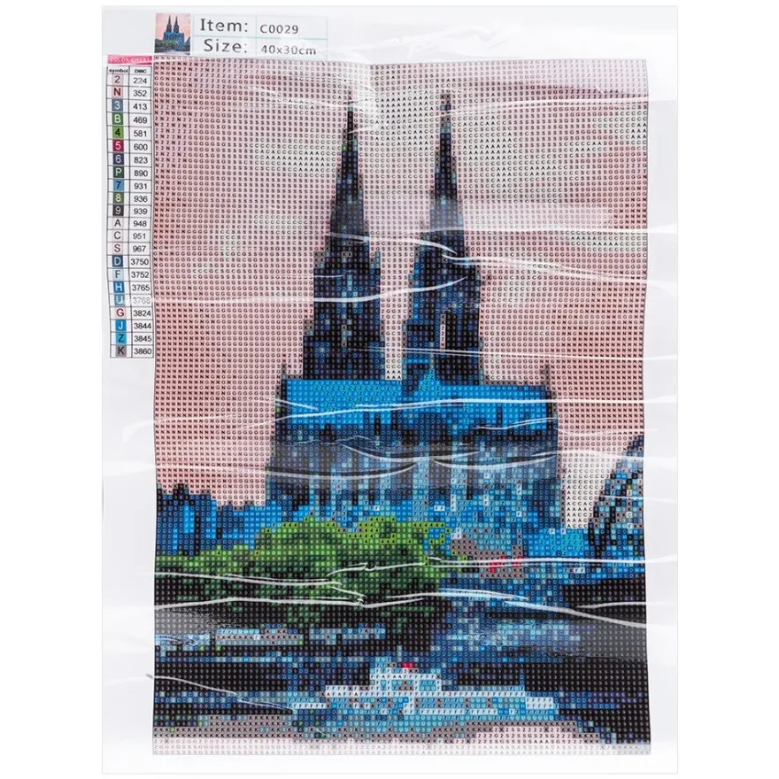 Diamond-Painting-Bild, Kölner Dom, 25cm x 35cm, inkl. Werkzeug