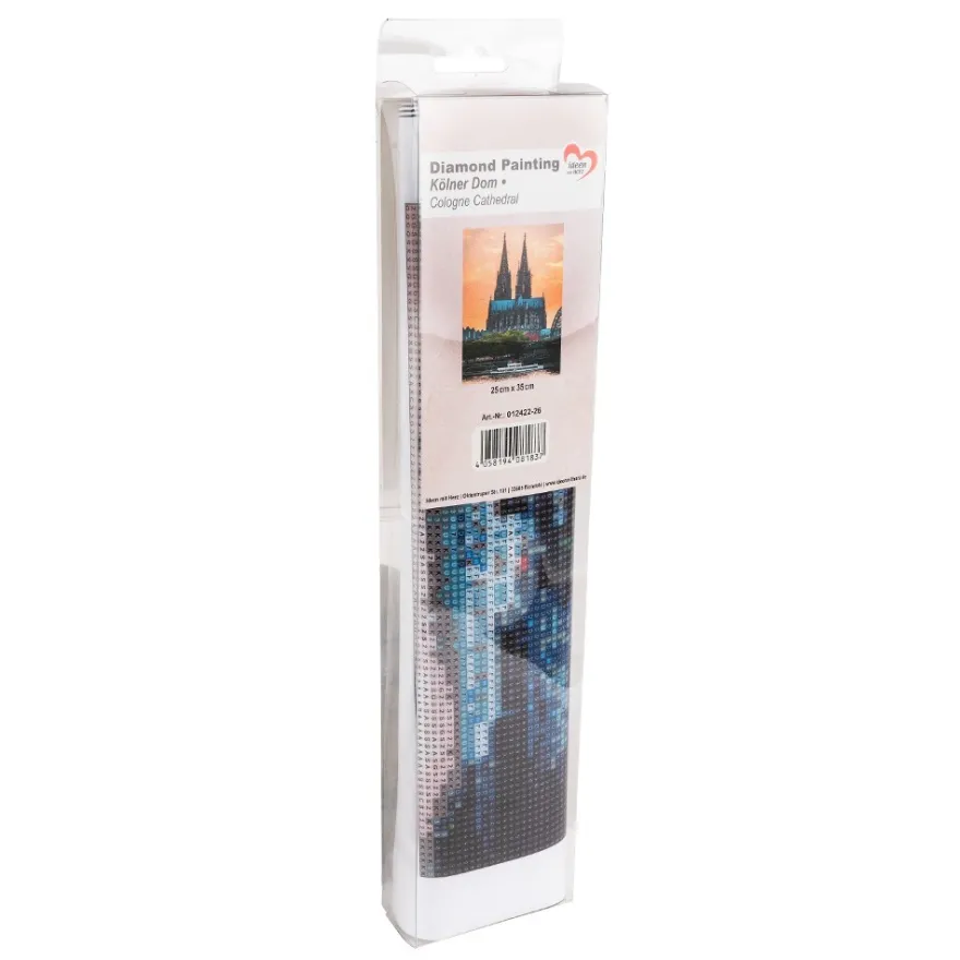 Diamond-Painting-Bild, Kölner Dom, 25cm x 35cm, inkl. Werkzeug