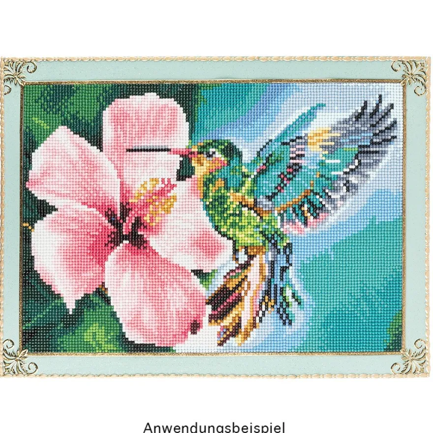 Diamond-Painting-Bild, Kolibri, 25cm x 35cm, inkl. Werkzeug
