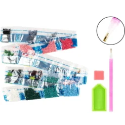 Diamond-Painting-Bild, Kolibri, 25cm x 35cm, inkl. Werkzeug