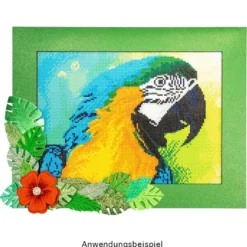 Diamond-Painting-Bild, Papagei, 35cm x 25cm, inkl. Werkzeug