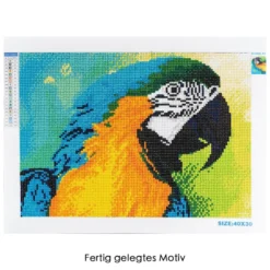 Diamond-Painting-Bild, Papagei, 35cm x 25cm, inkl. Werkzeug
