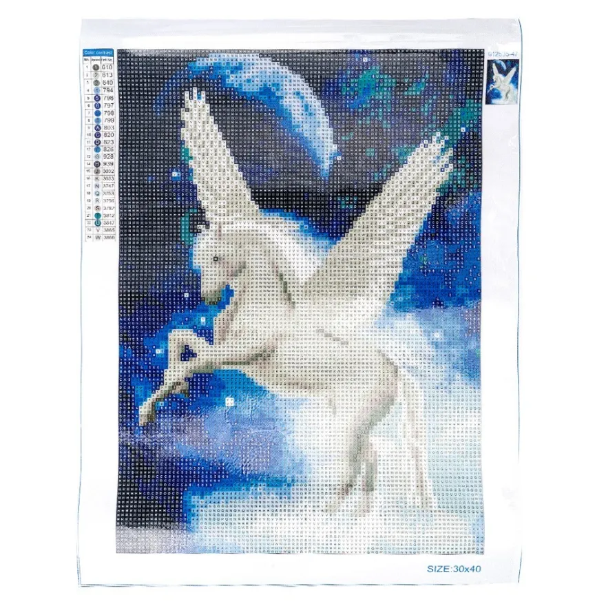 Diamond-Painting-Bild, Pegasus, 25cm x 35cm, inkl. Werkzeug