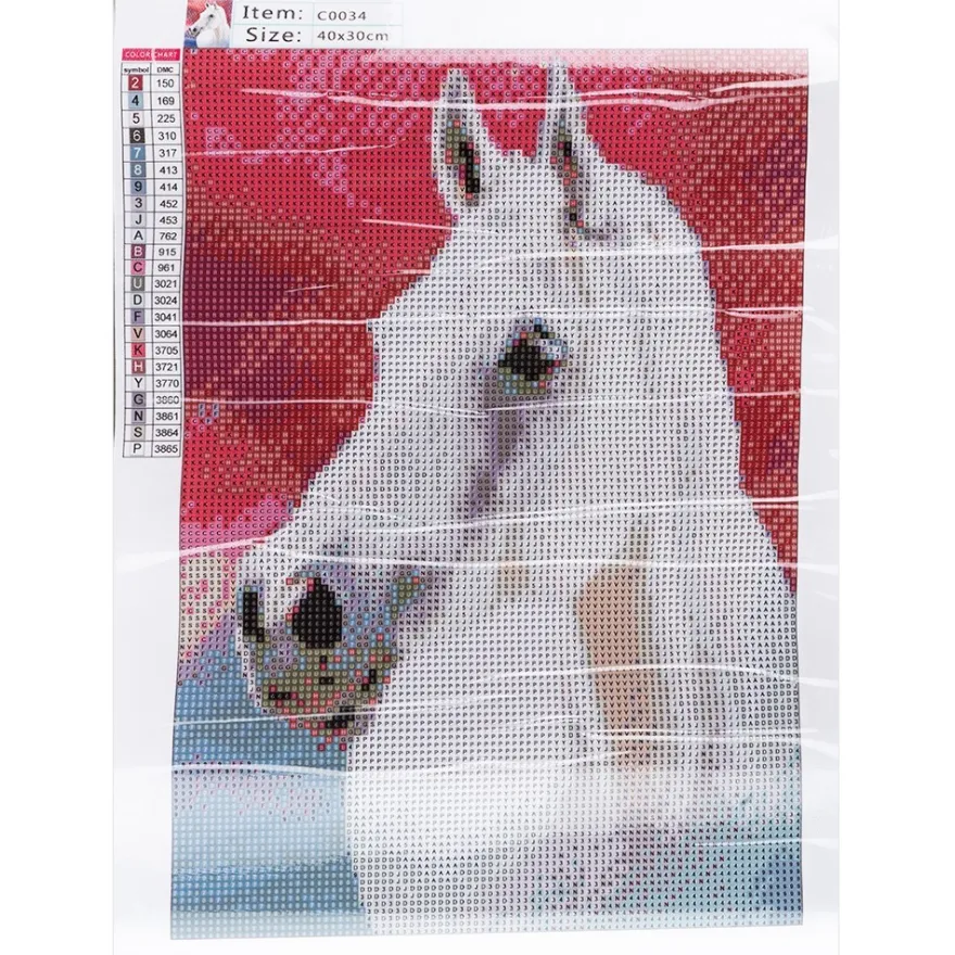 Diamond-Painting-Bild, Pferd 2, 25cm x 35cm, inkl. Werkzeug