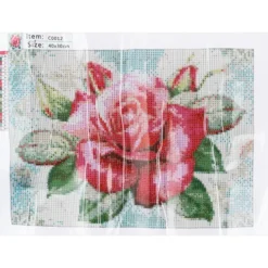 Diamond-Painting-Bild, Rose, 35cm x 25cm, inkl. Werkzeug