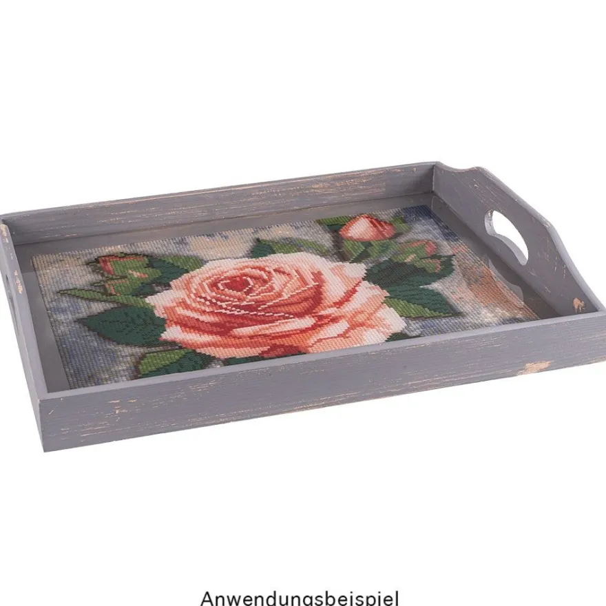 Diamond-Painting-Bild, Rose mit Knospen 2, 35cm x 25cm, inkl. Werkzeug