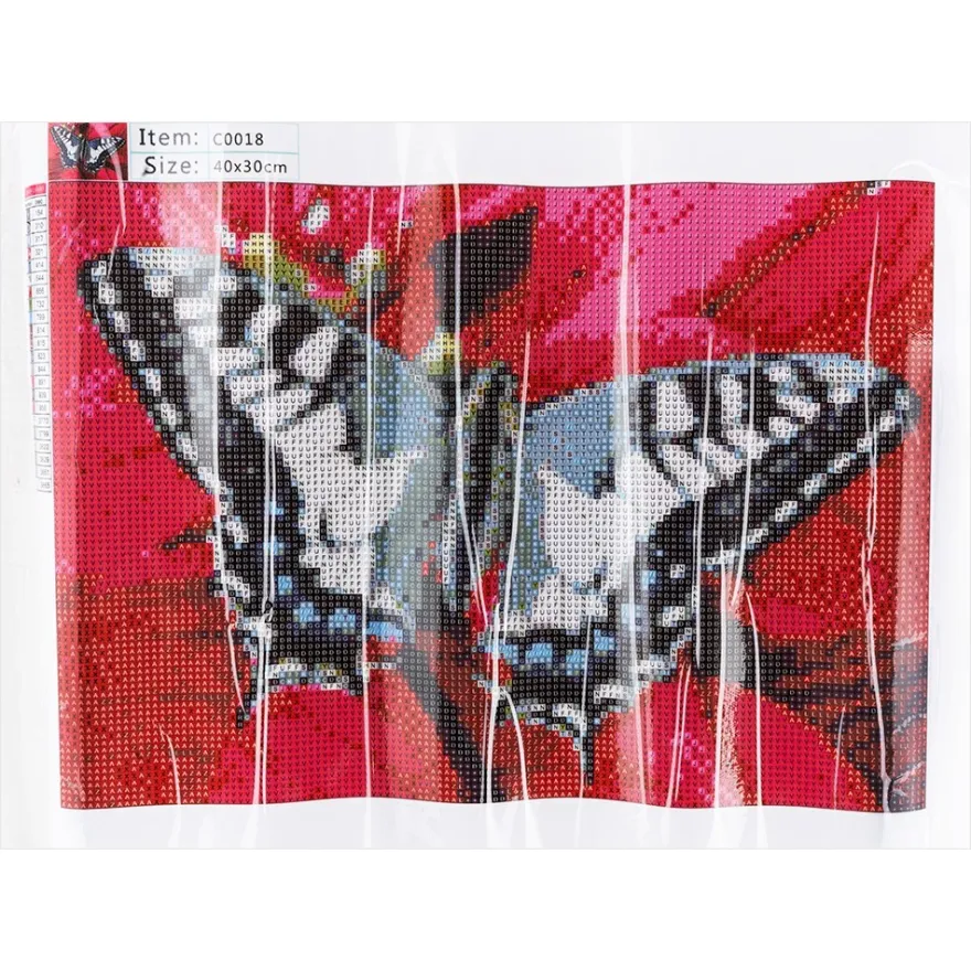 Diamond-Painting-Bild, Schmetterling, 35cm x 25cm, inkl. Werkzeug