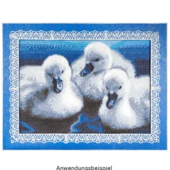 Diamond-Painting-Bild, Schwanküken, 35cm x 25cm, inkl. Werkzeug