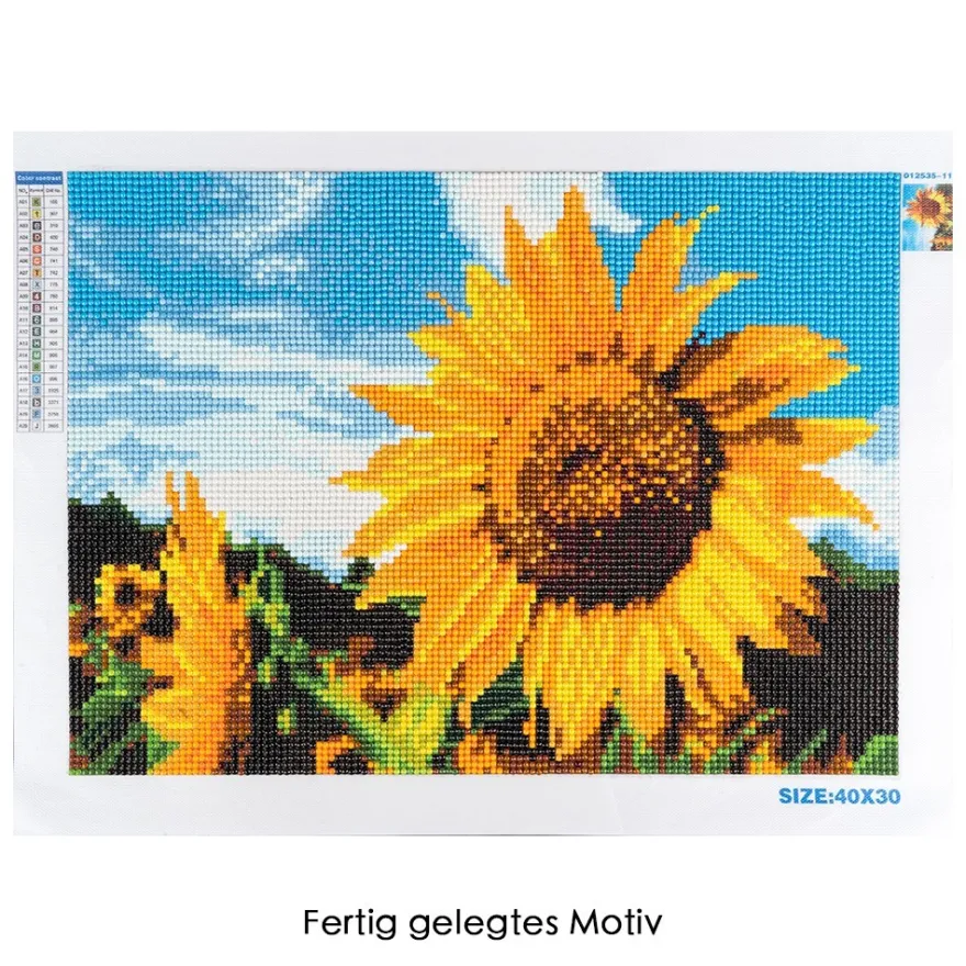 Diamond-Painting-Bild, Sonnenblume, 35cm x 25cm, inkl. Werkzeug