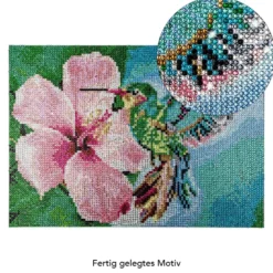Diamond-Painting-Bild, Strass, Kolibri, 25cm x 35cm, inkl. Werkzeug