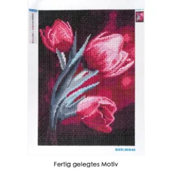 Diamond-Painting-Bild, Tulpen, 25cm x 35cm, inkl. Werkzeug