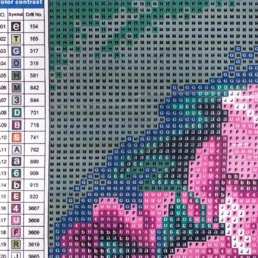 Diamond-Painting-Bild, Vase mit Pfingstrosen, 25cm x 35cm, inkl. Werkzeug
