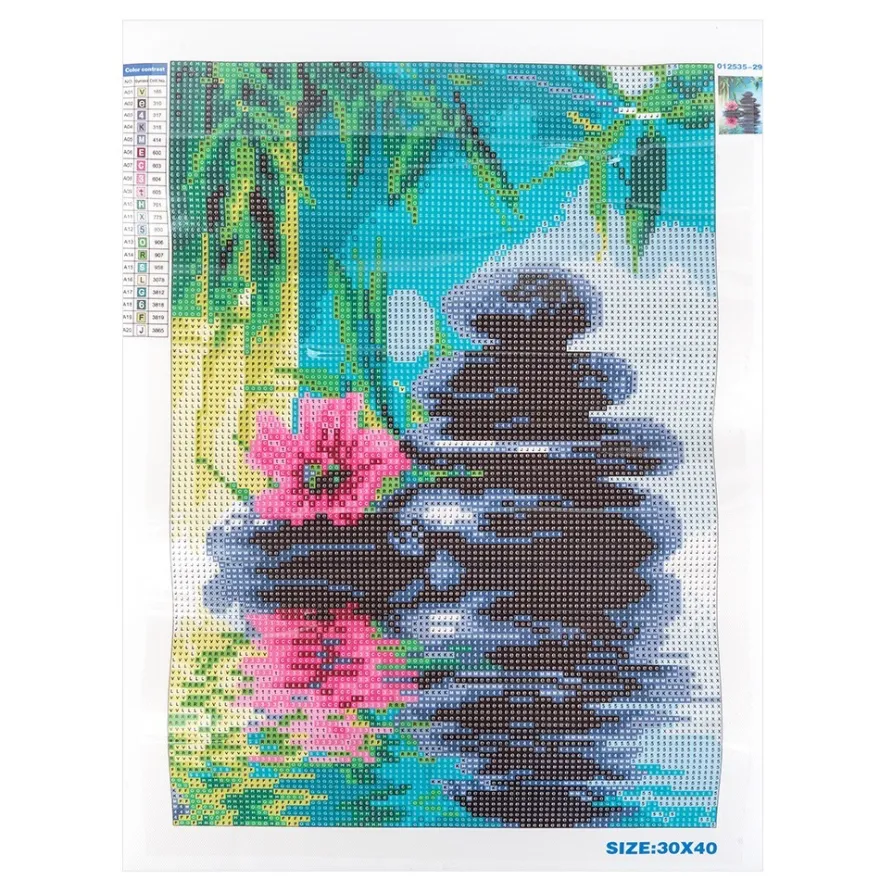 Diamond-Painting-Bild, Wellnessoase 1, 25cm x 35cm, inkl. Werkzeug