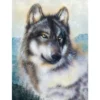 Diamond-Painting-Bild, Wolf, 25cm x 35cm, inkl. Werkzeug