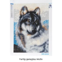 Diamond-Painting-Bild, Wolf, 25cm x 35cm, inkl. Werkzeug