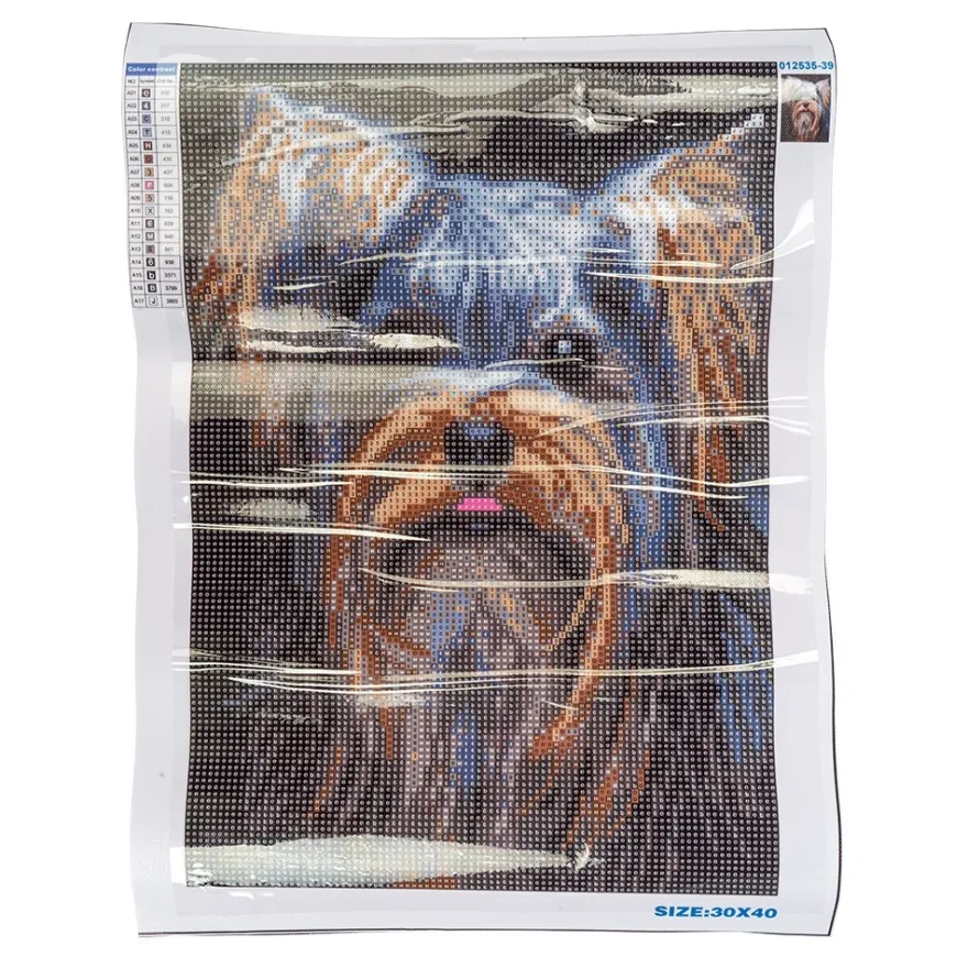 Diamond-Painting-Bild, Yorkshire Terrier, 25cm x 35cm, inkl. Werkzeug