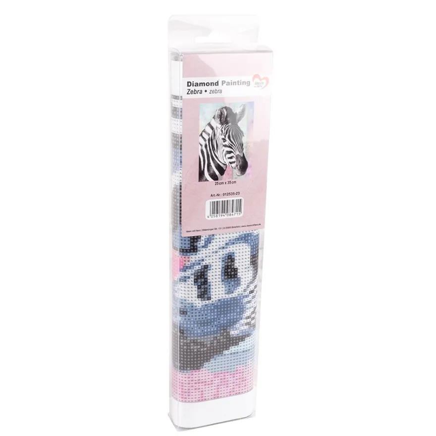 Diamond-Painting-Bild, Zebra, 25cm x 35cm, inkl. Werkzeug
