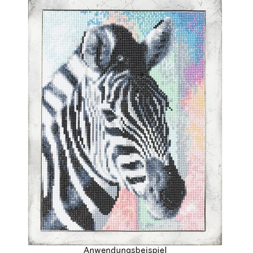 Diamond-Painting-Bild, Zebra, 25cm x 35cm, inkl. Werkzeug
