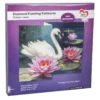 Diamond-Painting-Faltkarte zum Aufstellen, Schwan, 370g/m², inkl. Umschlag & Werkzeug