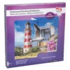 Diamond-Painting-Faltkarte zum Aufstellen, Möwe mit Leuchtturm, 370g/m², inkl. Umschlag & Werkzeug
