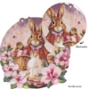 Diamond-Painting-Fensterbild, Osterhase mit Blumen & Körbchen, 20,2cm, doppelseitig