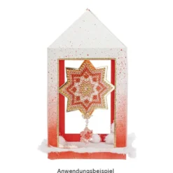 Diamond-Painting-Fensterbilder Sterne, Klassik 1, versch. Größen, doppelseitig, 5 Stück