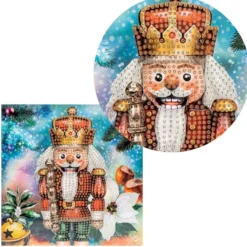 Diamond-Painting-Grußkarte, Anker, 16cm x 16cm, inkl. Zubehör